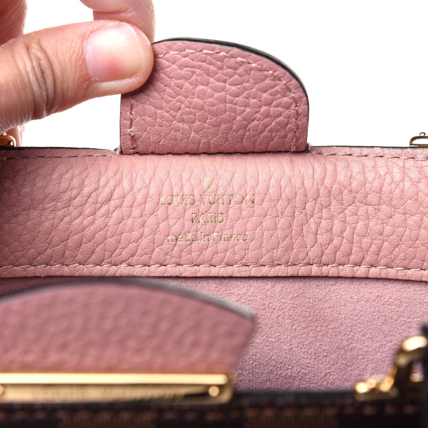 Damier Ebene Cuir Taurillon Brittany Magnolia