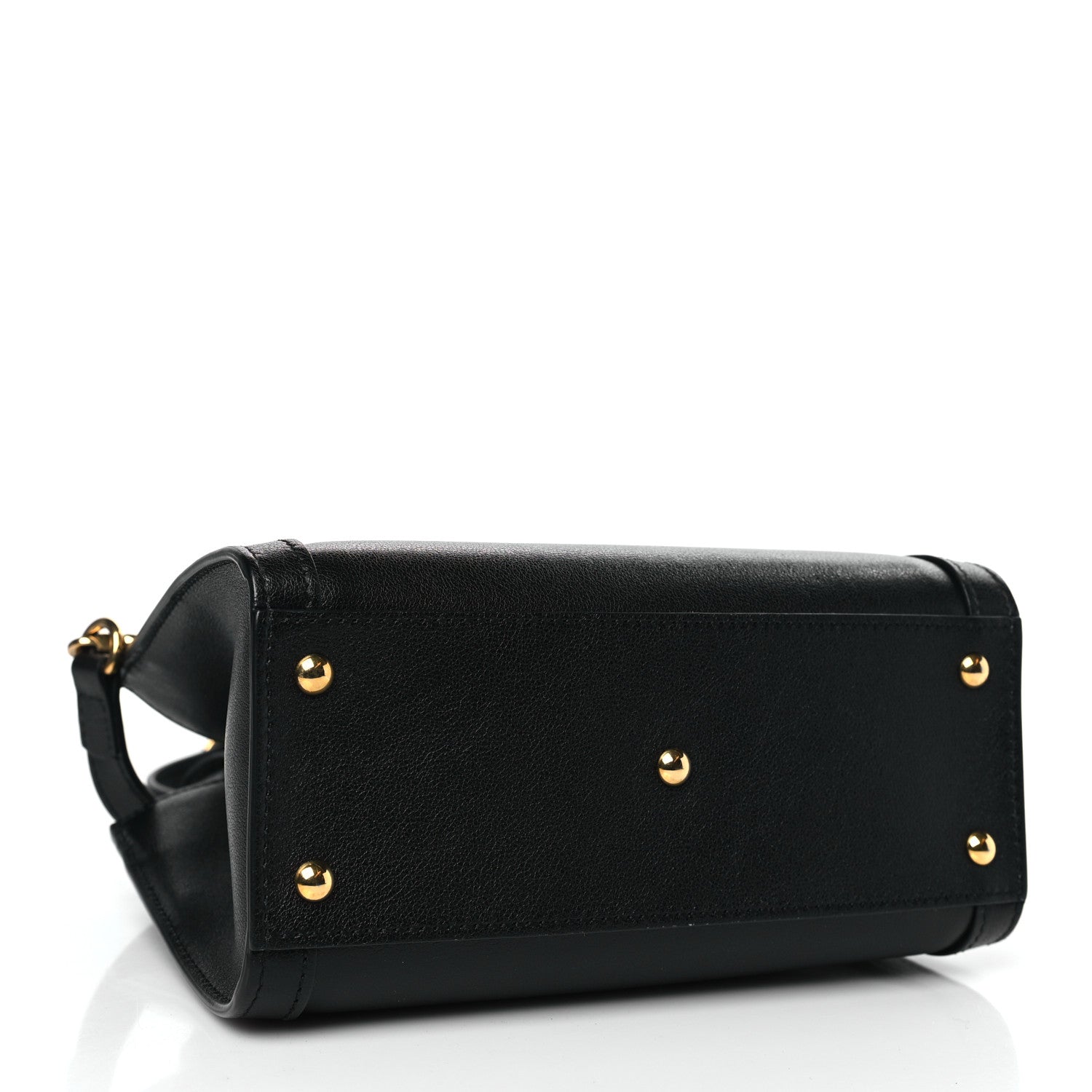 Gucci Wonka Grain Calfskin Mini Diana Tote Bag Black Yellow Fluo 4 of 9