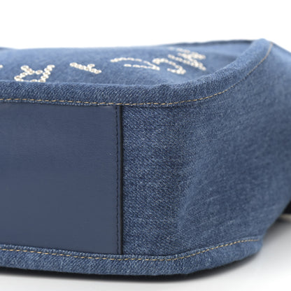Stella McCartney Eco Alter Denim Perforated Logo Mini Crossbody Orion Blue 10 of 12