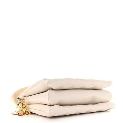Louis Vuitton Lambskin Embossed Monogram Coussin PM Beige Cream 4 of 9