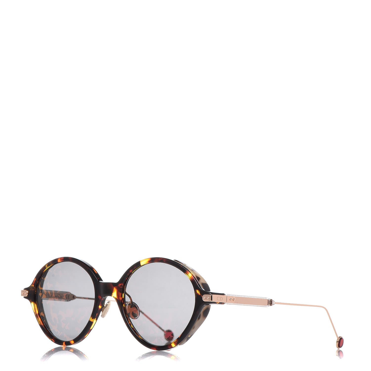 Christian Dior Acetate Leaf Print Umbrage Round Sunglasses Pink Foliage 1 of 9