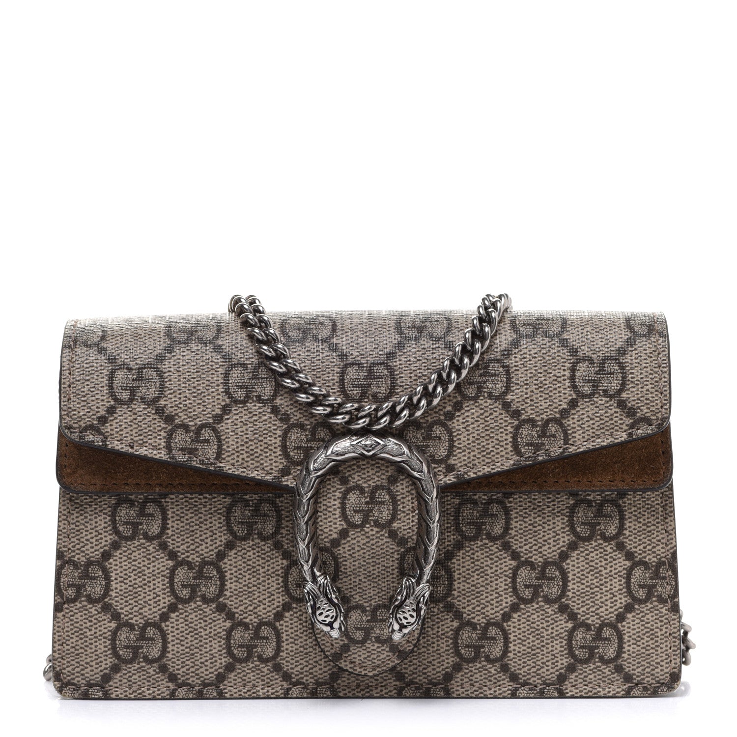 Gucci GG Supreme Monogram Super Mini Dionysus Shoulder Bag Taupe 1 of 10