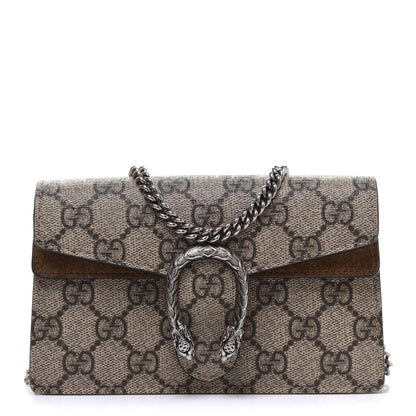 Gucci GG Supreme Monogram Super Mini Dionysus Shoulder Bag Taupe 1 of 10