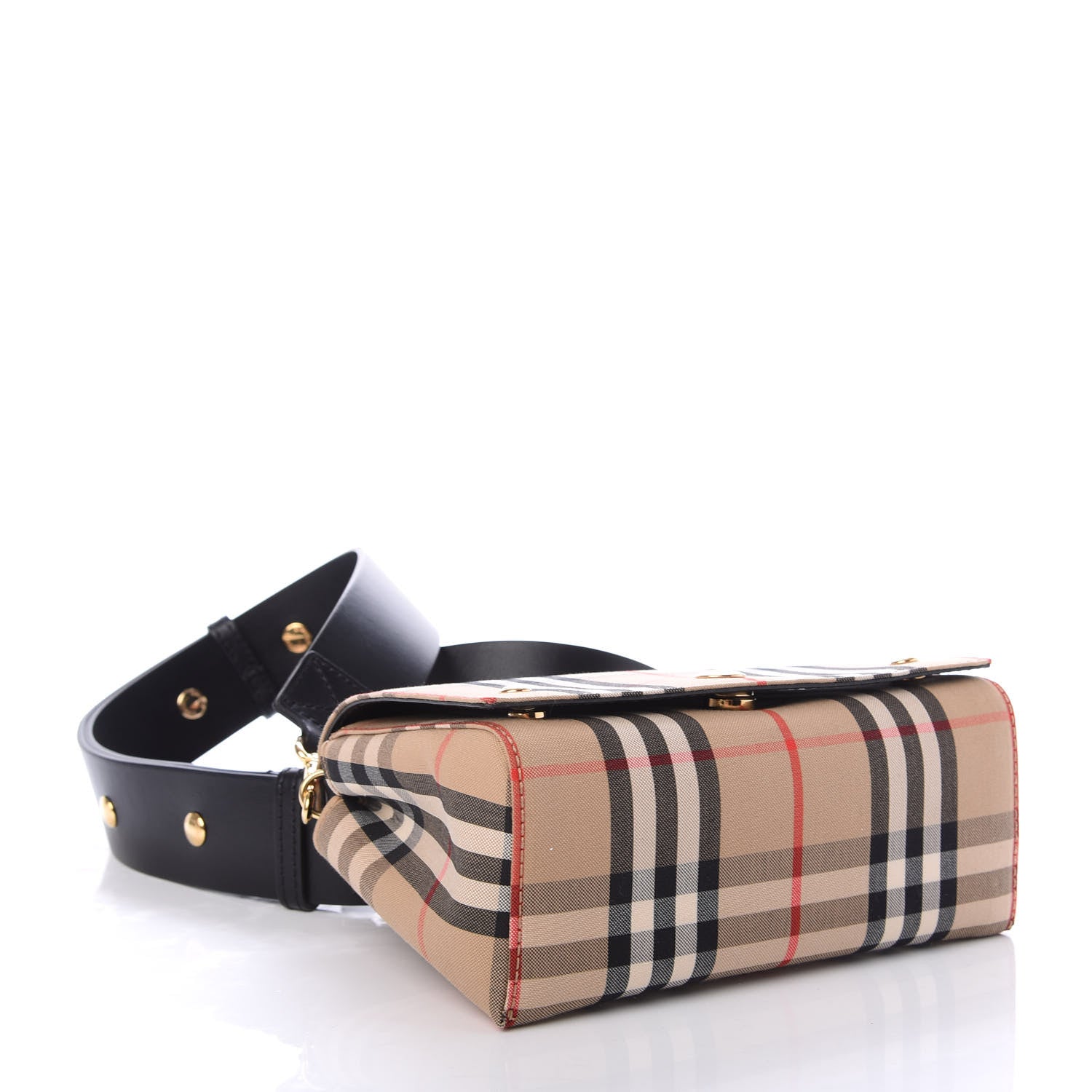 Burberry Vintage Check Hackberry Crossbody Bag Archive Beige Black 4 of 10