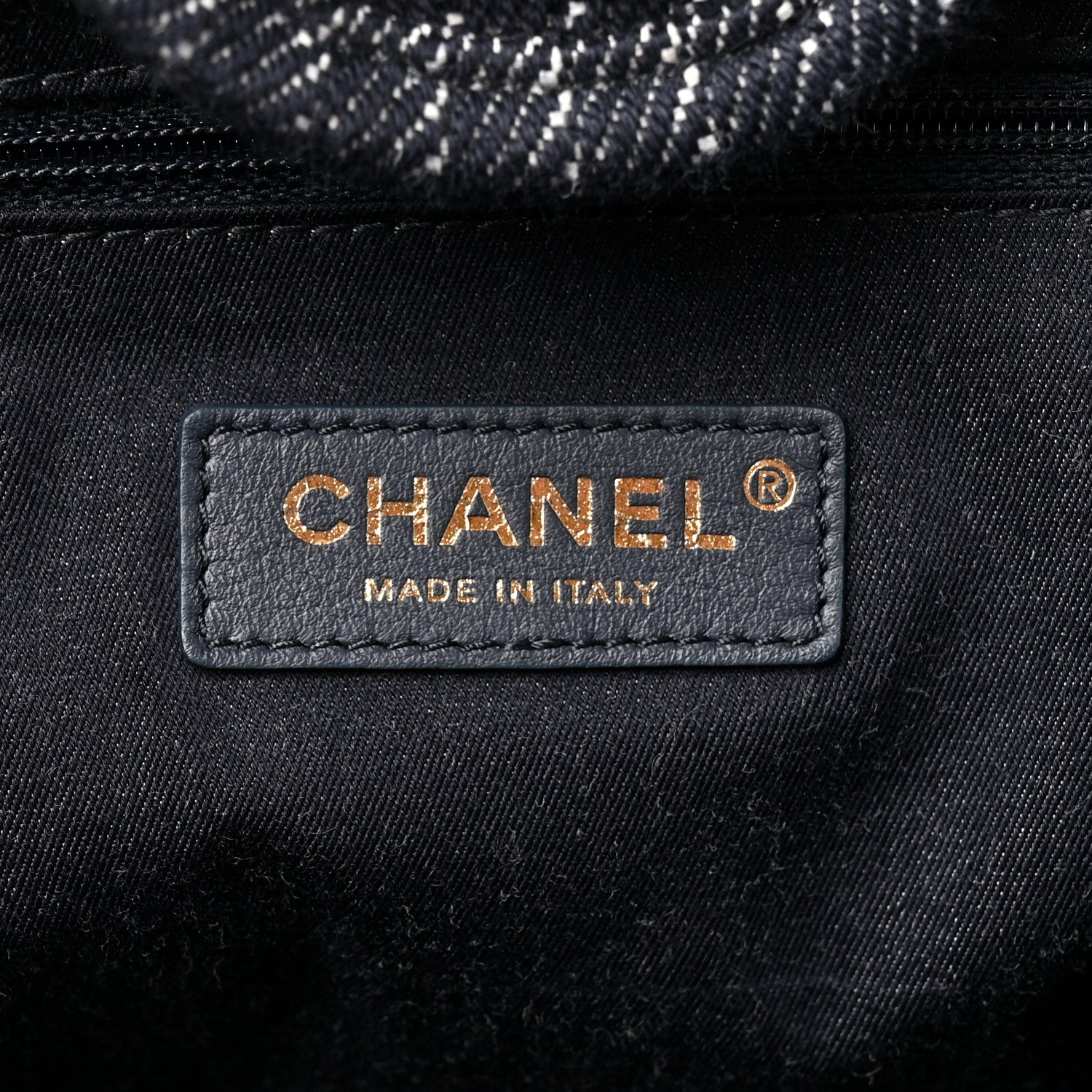 Chanel Denim Striped Medium Deauville Tote Blue White 7 of 11
