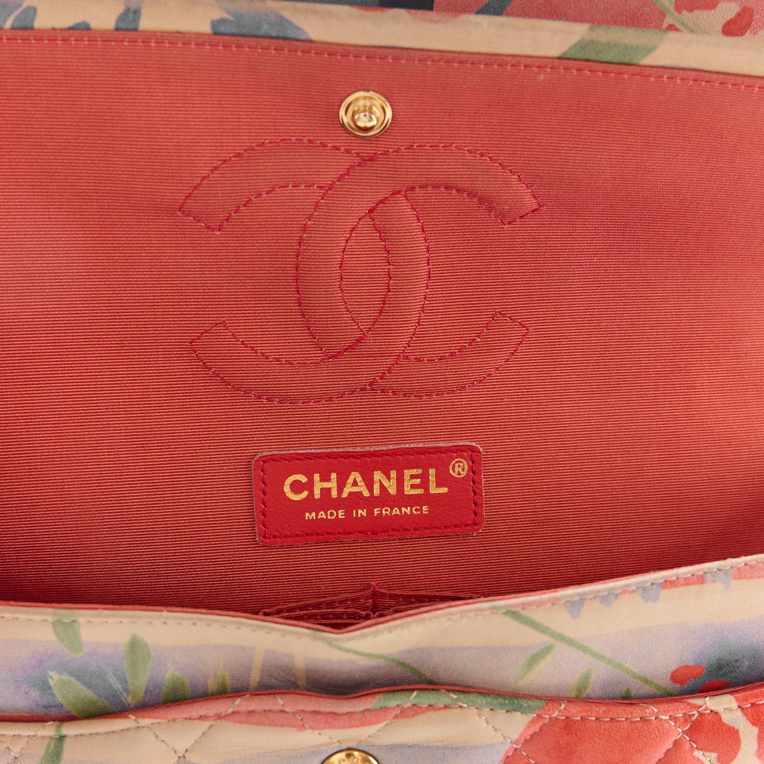 Chanel Lambskin Quilted Floral Medium Double Flap Multicolor 6 of 13