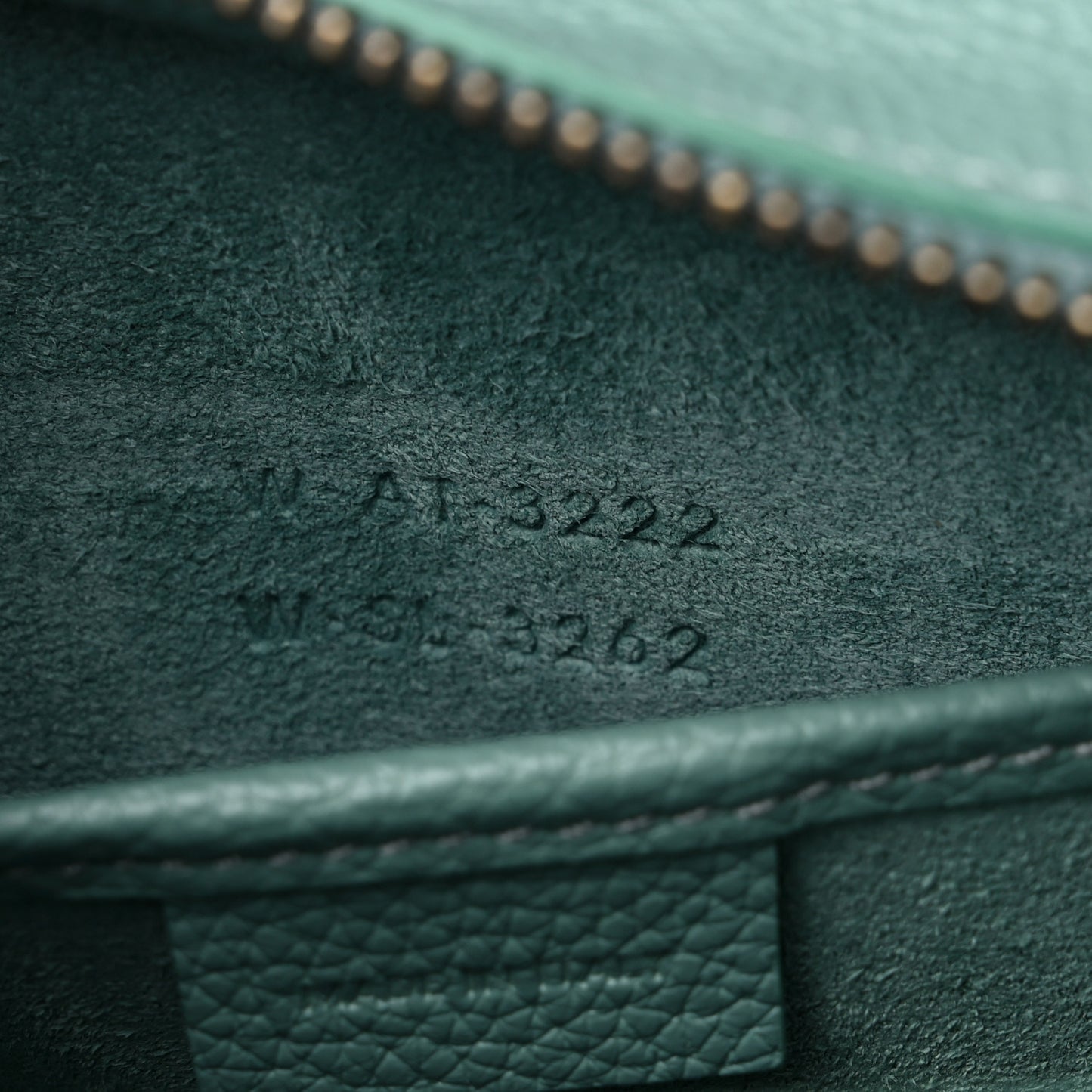 Drummed Calfskin Nano Luggage Ice Mint