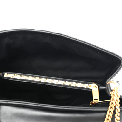 Saint Laurent Calfskin Y Quilted Monogram Medium Loulou Chain Satchel Black 5 of 10