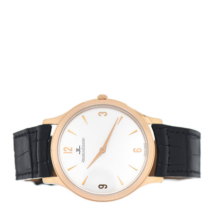 Jaeger-LeCoultre 18K Rose Gold Alligator 34mm Master Ultra Thin Manual Winding Watch 145.2.79 2 of 4
