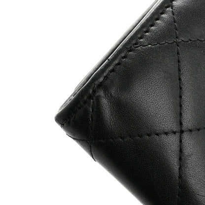 Chanel Calfskin Quilted Cambon Long Double Wallet Black 10 of 13