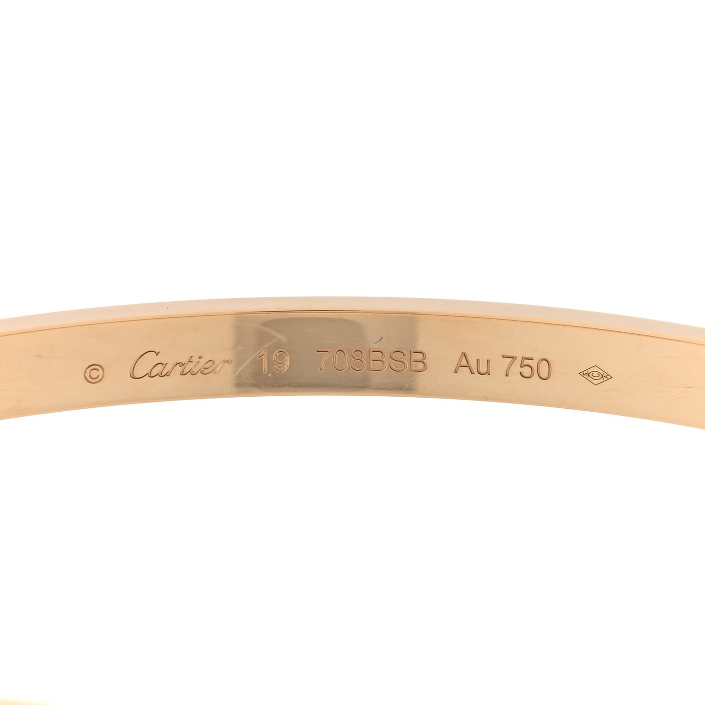 18K Yellow Gold Medium LOVE Bracelet 19