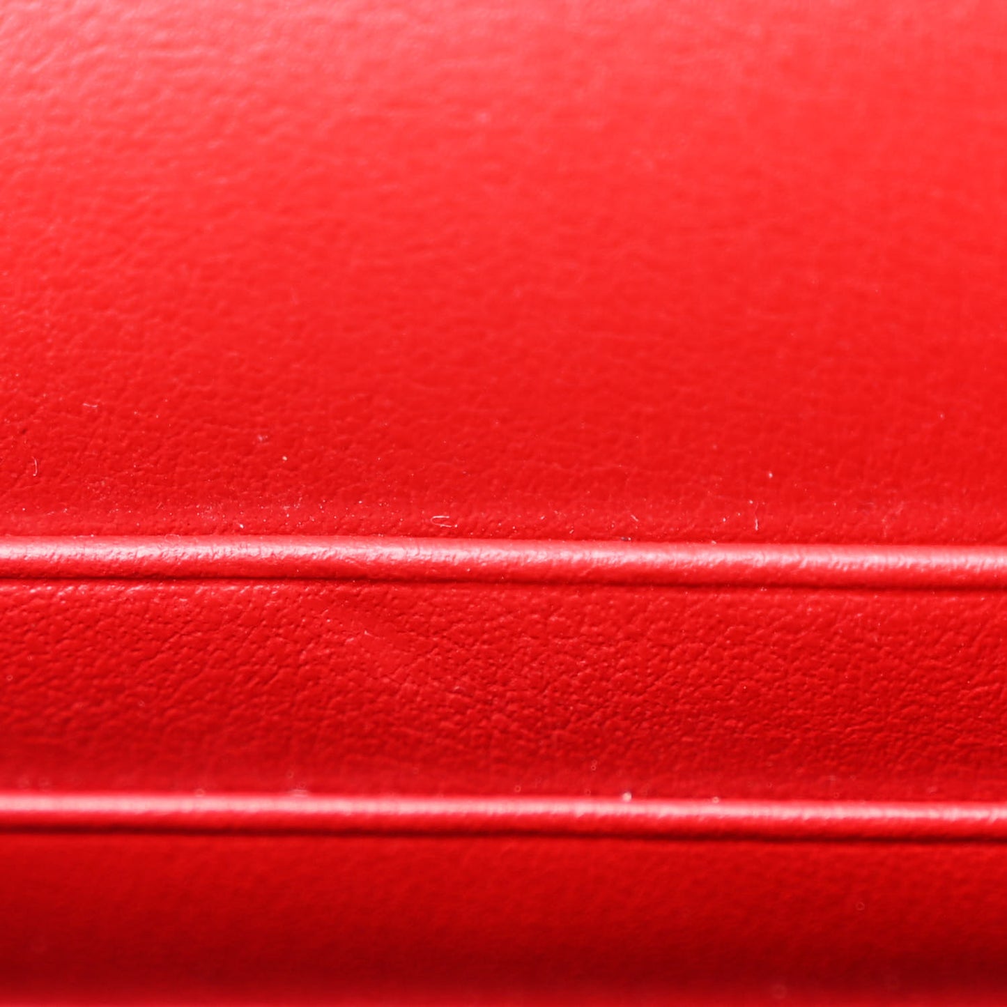 Calfskin Crocodile Embossed Kate Monogram Tassel Chain Wallet Red