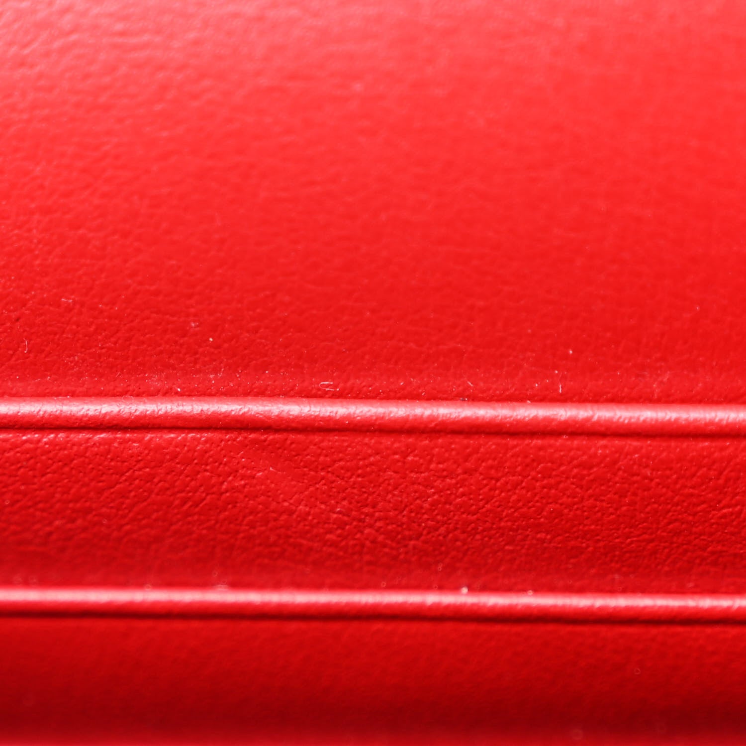 Saint Laurent Calfskin Crocodile Embossed Kate Monogram Tassel Chain Wallet Red 14 of 14