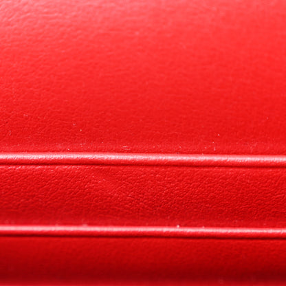 Saint Laurent Calfskin Crocodile Embossed Kate Monogram Tassel Chain Wallet Red 14 of 14