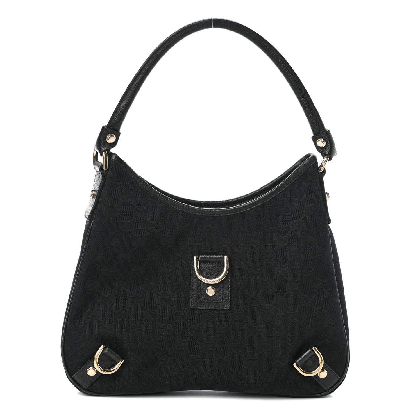 Monogram Medium Abbey D Ring Hobo Black