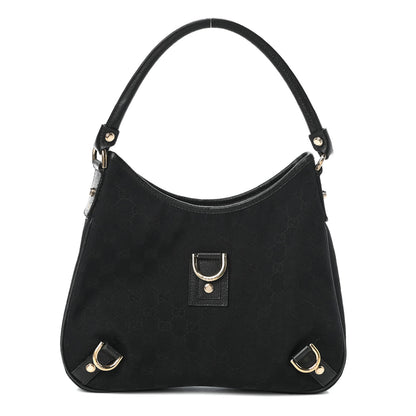 Gucci Monogram Medium Abbey D Ring Hobo Black 1 of 9