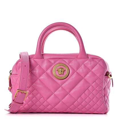 Versace Nappa Quilted Icon Bowler Pink 1 of 13