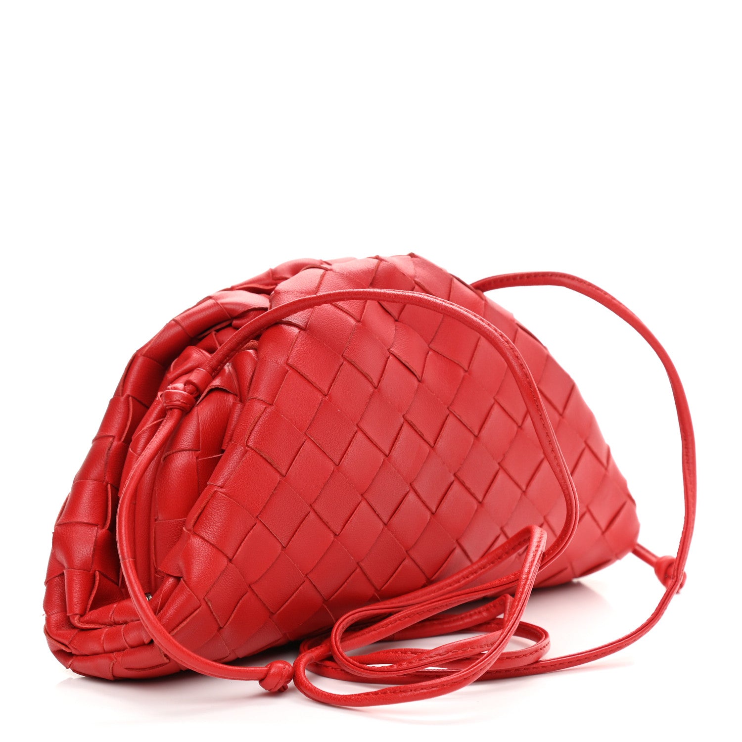 Bottega Veneta Nappa Intrecciato The Mini Pouch Bright Red 3 of 9