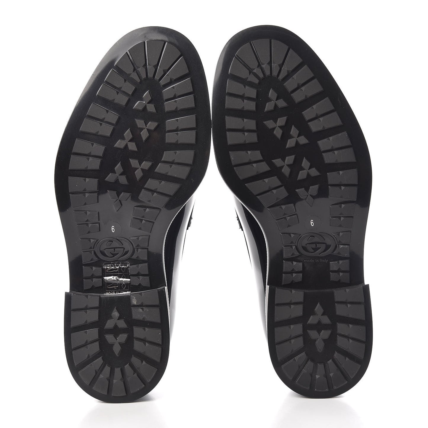 Rubber Mens Horsebit Moccasin Loafers 6 Black