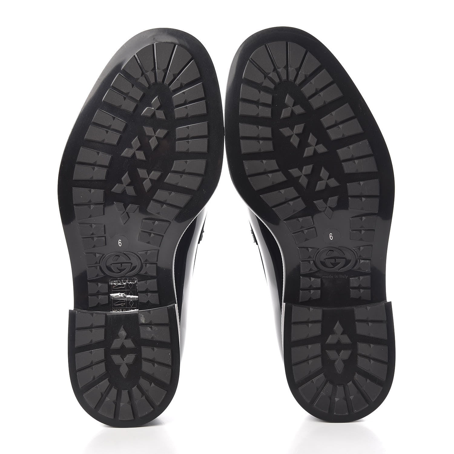 Gucci Rubber Mens Horsebit Moccasin Loafers 6 Black 7 of 8