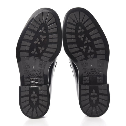 Gucci Rubber Mens Horsebit Moccasin Loafers 6 Black 7 of 8