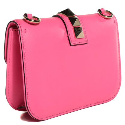 Valentino Garavani Vitello Small Glam Lock Rockstud Flap Fuxia Fluo 5 of 20