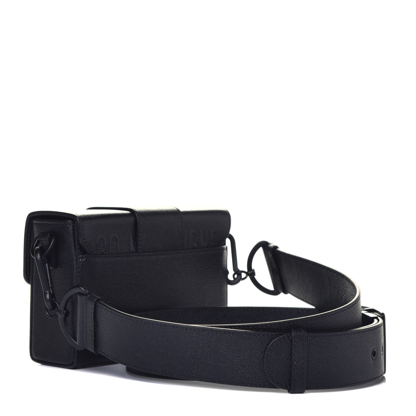 Ultra Matte Grained Calfskin 30 Montaigne Box Bag Black
