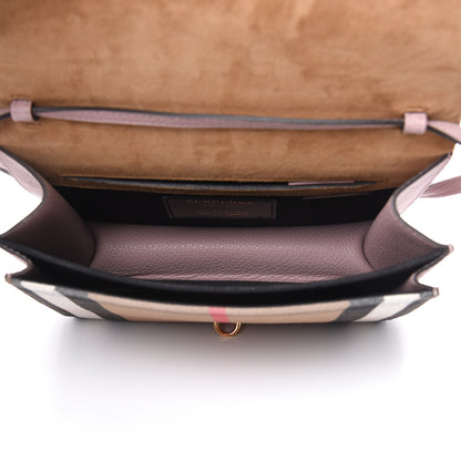 Burberry Derby Calfskin House Check Small Macken Crossbody Bag Pale Orchid 5 of 10