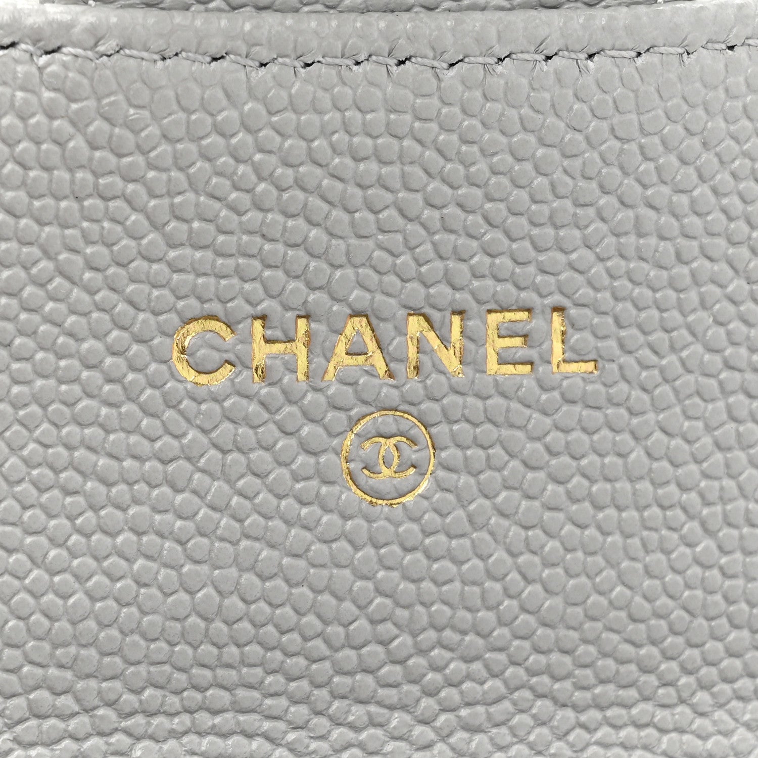 Chanel Caviar Quilted Flap Card Holder Wallet Grey 6 of 11
