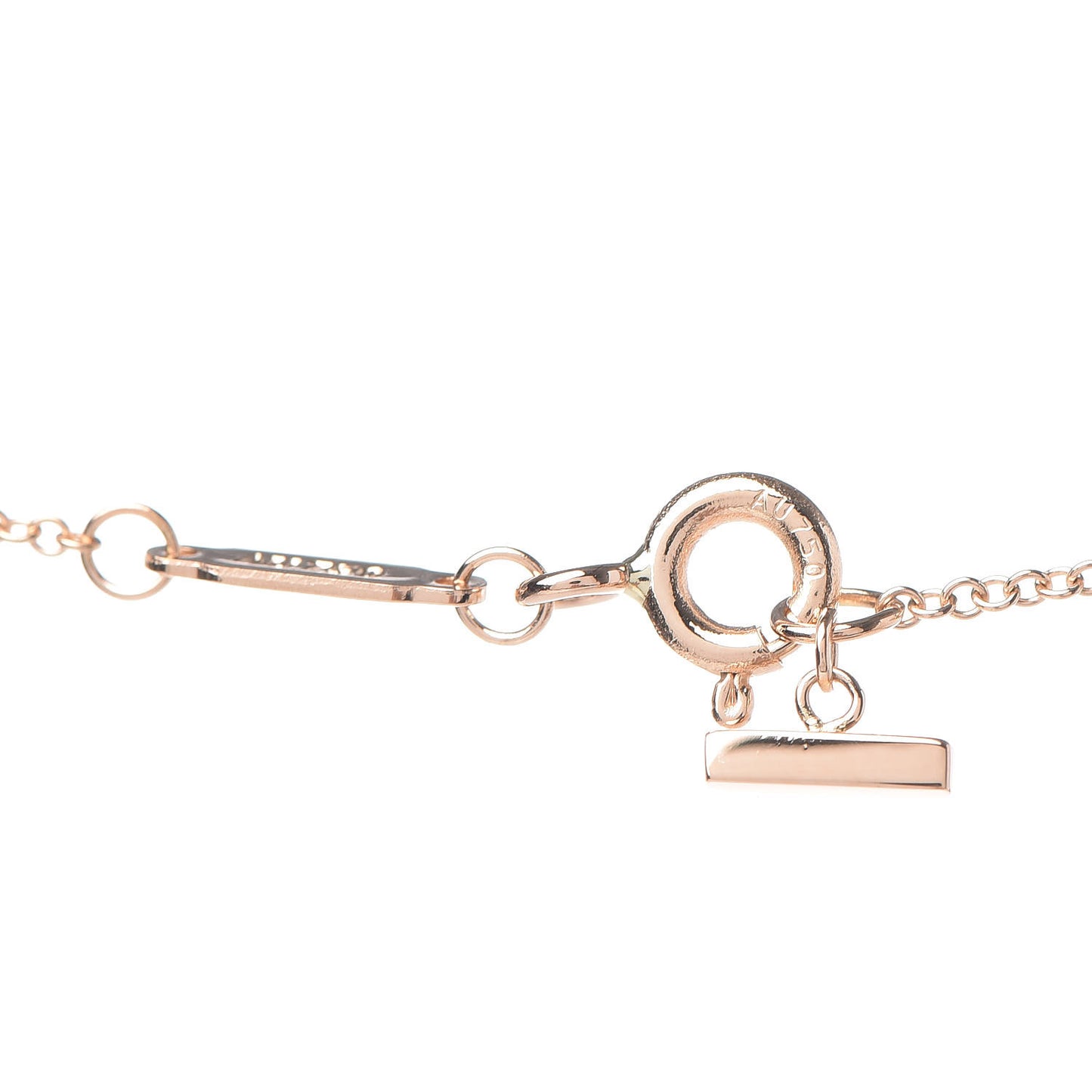 18K Rose Gold T Smile Pendant Necklace