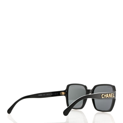 Chanel Acetate Square Sunglasses 5408 Black 4 of 8
