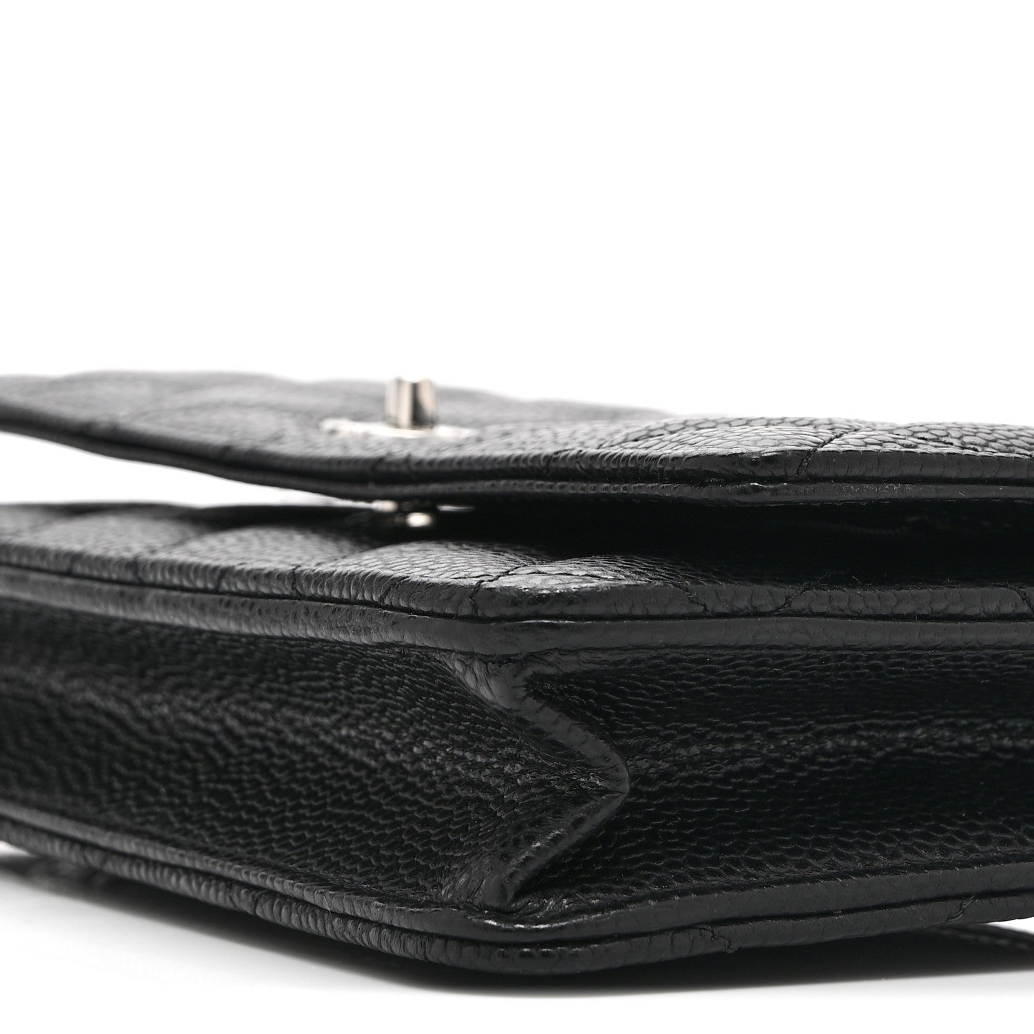 Chanel Caviar Quilted CC Turnlock Wallet On Chain WOC Black 11 of 12