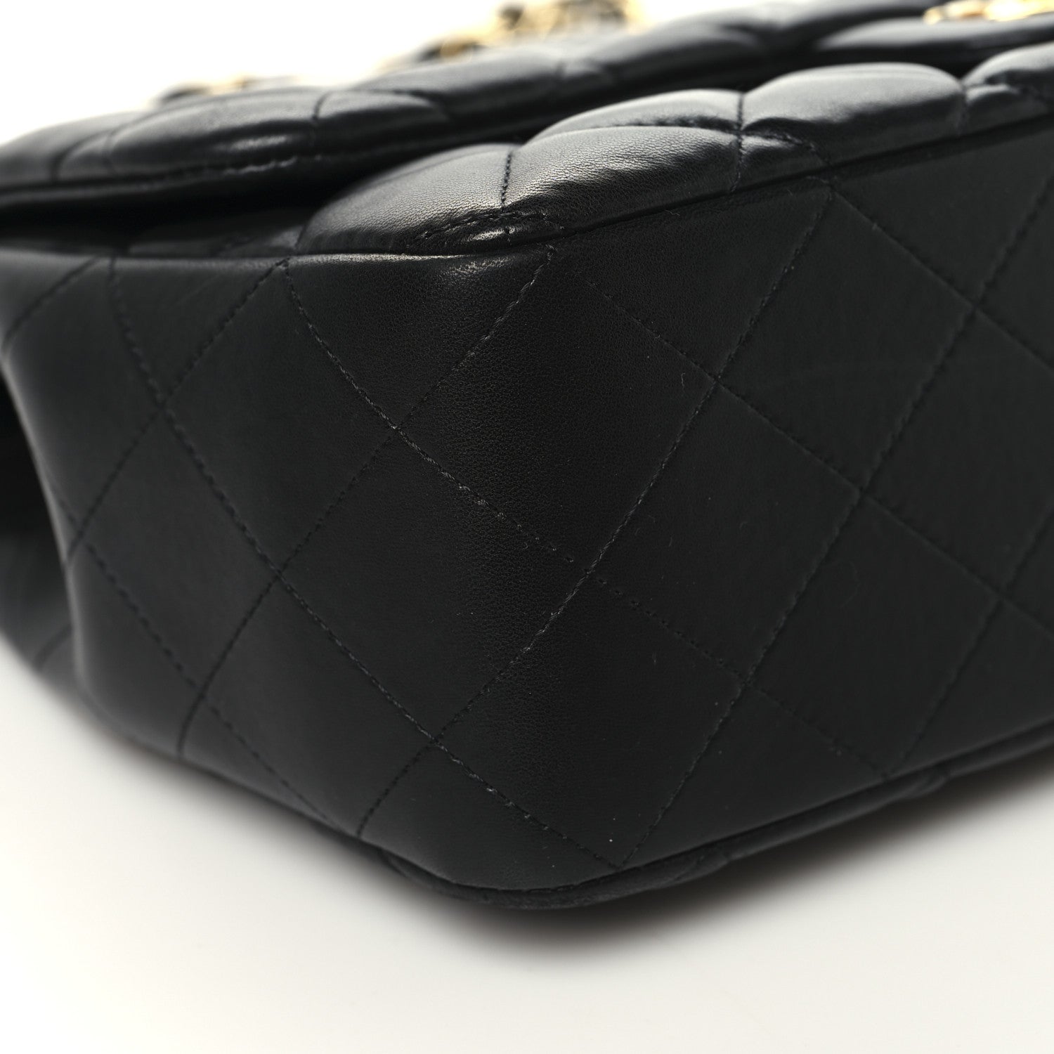 Chanel Lambskin Quilted Jumbo Double Flap Black 9 of 11