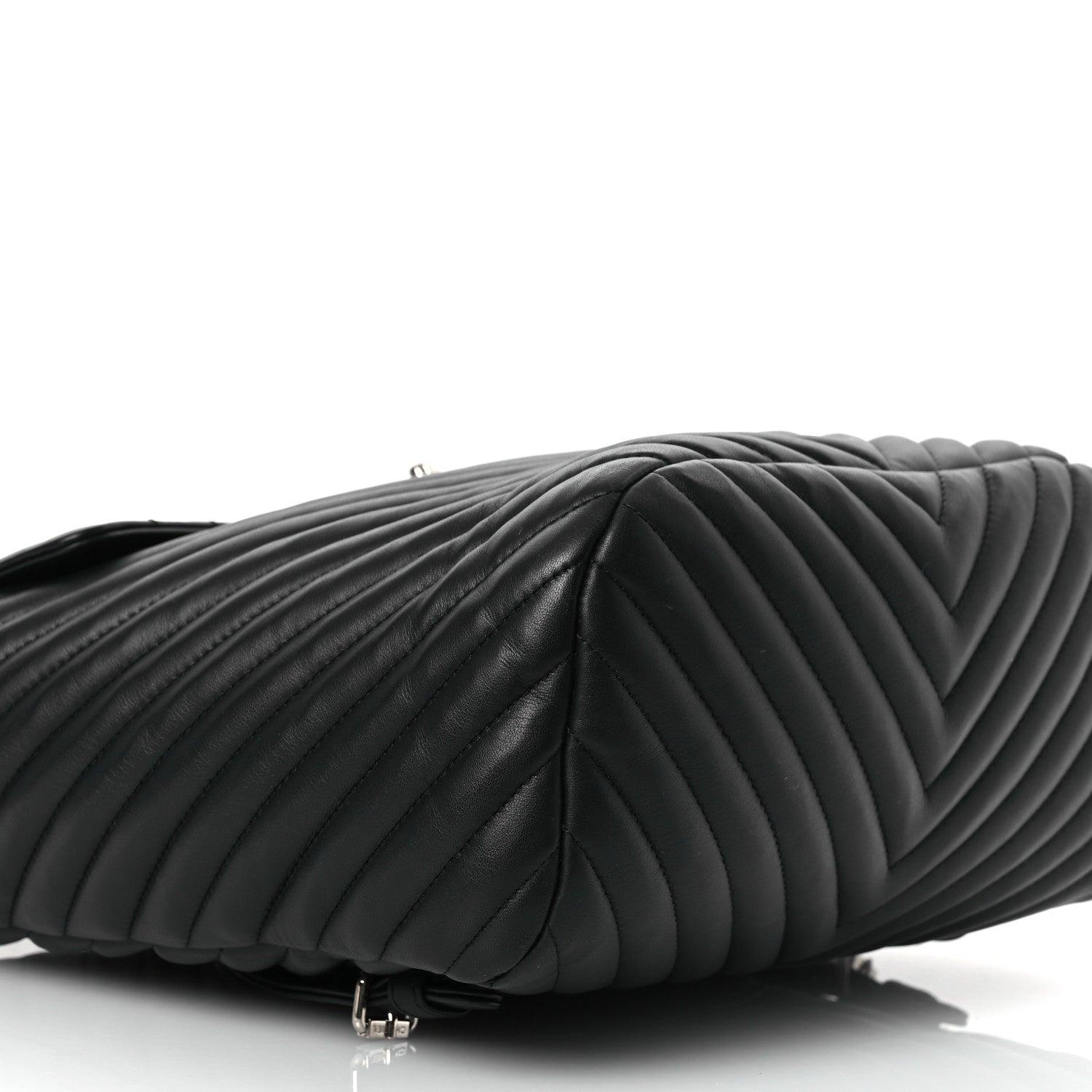 Chanel Calfskin Chevron Quilted Large Urban Spirit Backpack Black 9 of 11