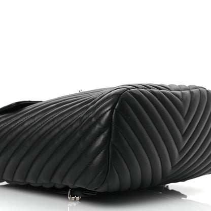 Chanel Calfskin Chevron Quilted Large Urban Spirit Backpack Black 9 of 11