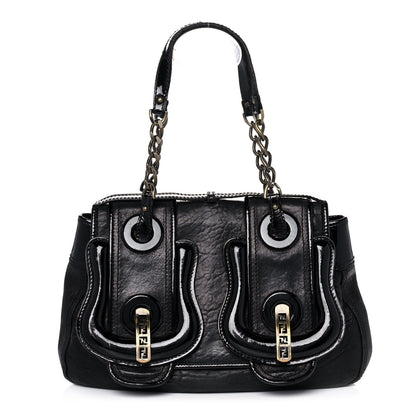 Fendi Nappa Patent B Bag Black 1 of 14