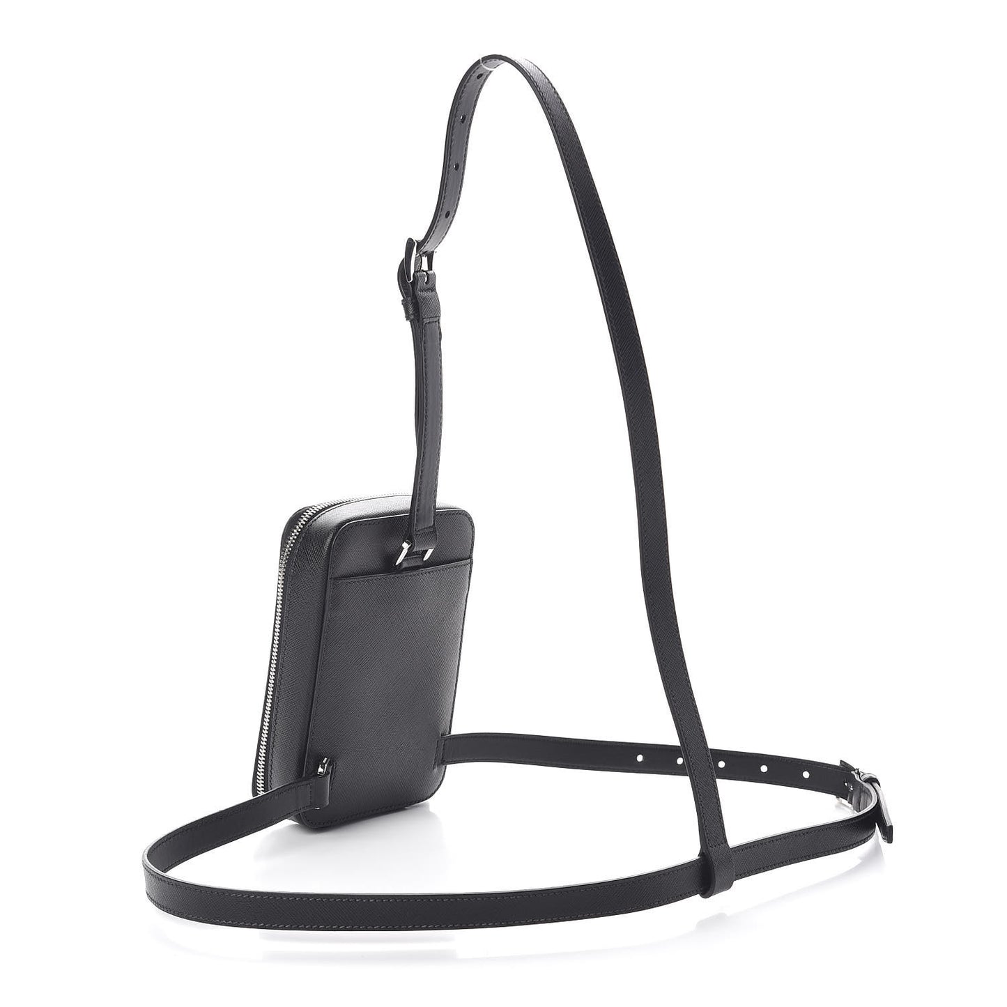 Saffiano Harness Crossbody Bag Black