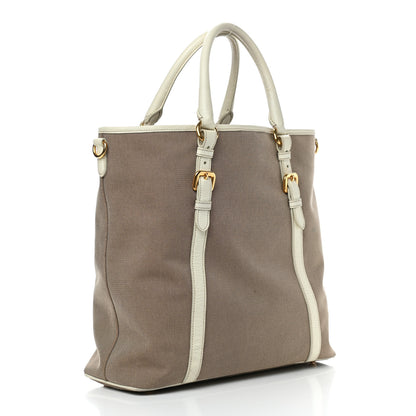 Prada Jacquard Logo Tote Corda Talco 2 of 9