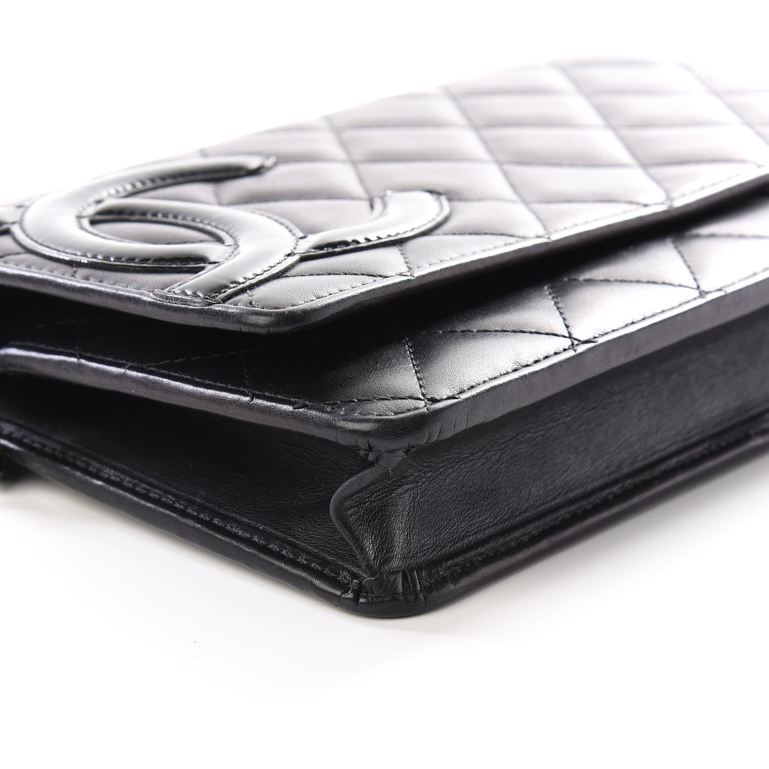 Chanel Calfskin Quilted Cambon Wallet On Chain WOC Black 5 of 9