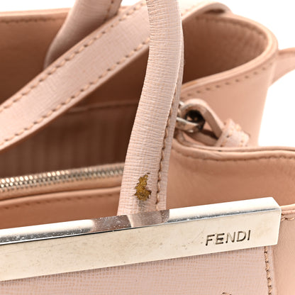 Fendi Vitello Elite Monster Petite 2Jours Tote Rosa Plaster 16 of 21