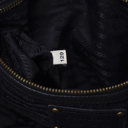 Prada Cervo Antik Tote Black 7 of 14