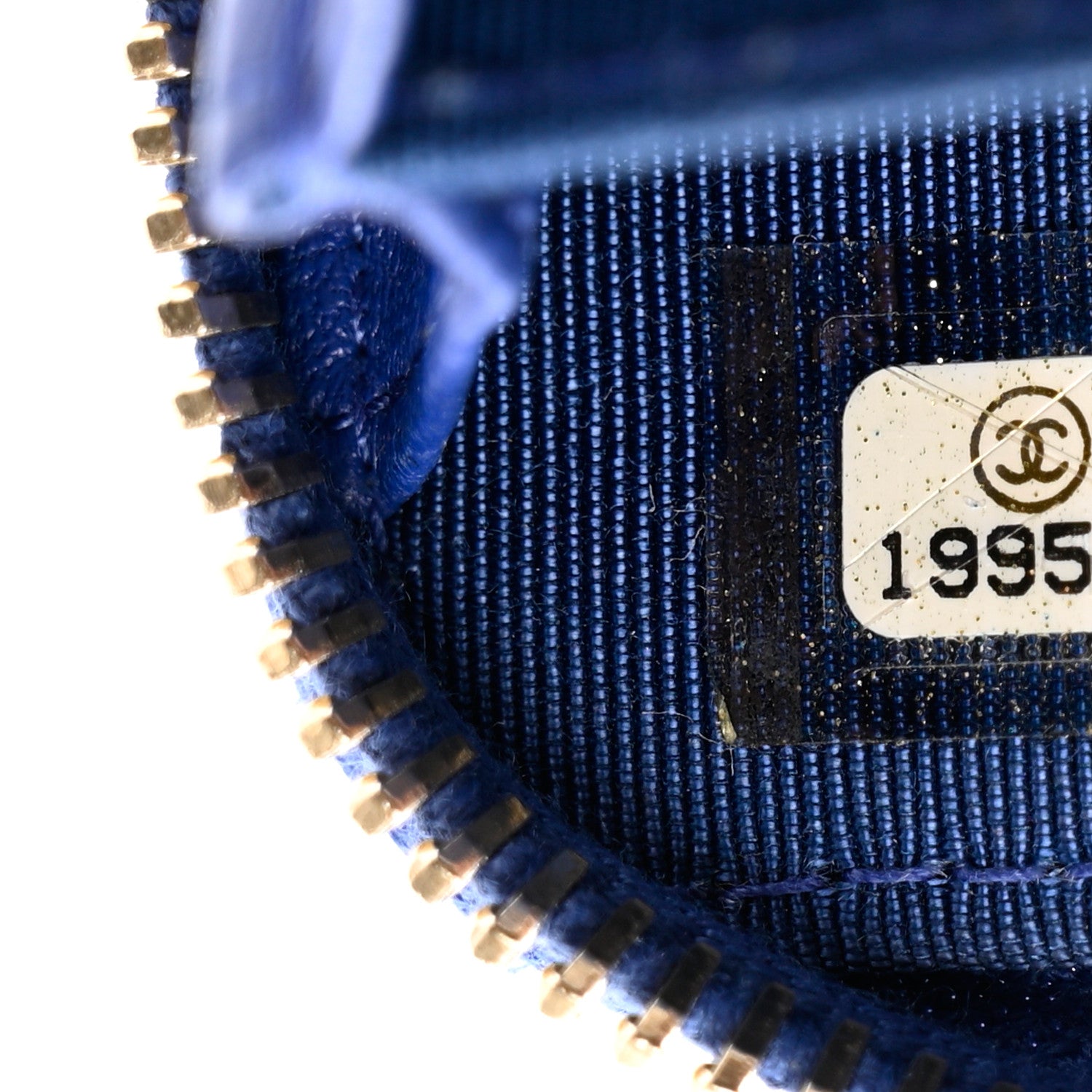 Chanel Lambskin Quilted Zip Coin Purse Blue 7 of 8