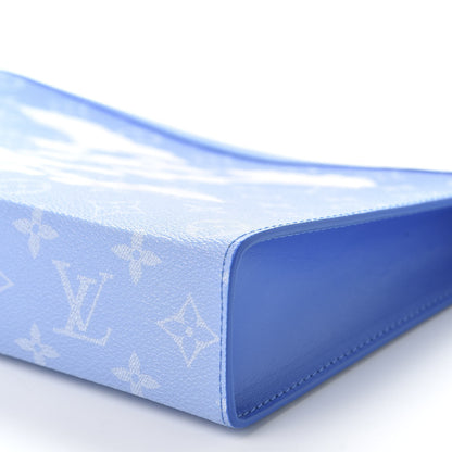 Louis Vuitton Monogram Clouds Pochette Voyage MM A4 Blue 6 of 9