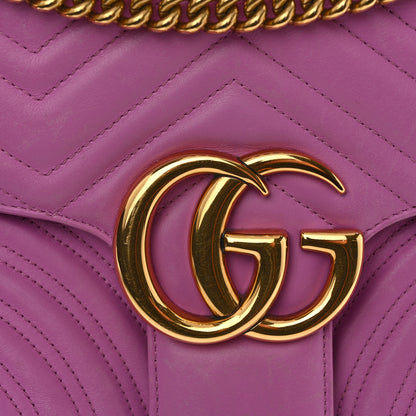 Gucci Calfskin Matelasse Medium GG Marmont Shoulder Bag Candy Mousse 15 of 15