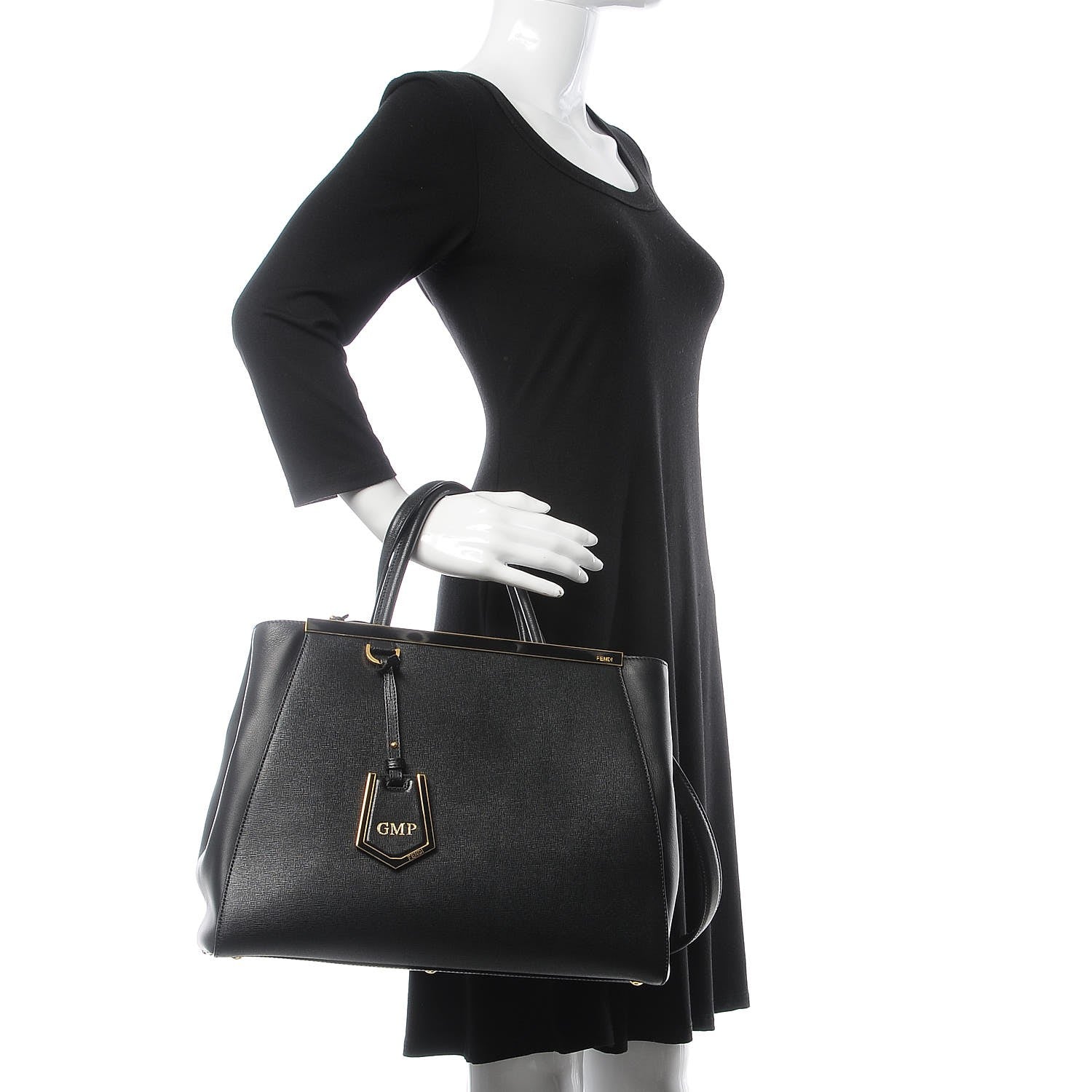Fendi Vitello Elite Regular 2Jours Tote Black 3 of 9