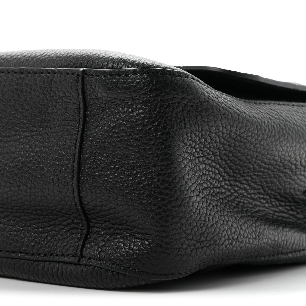 Grained Calfskin Small Souplissimo Maxi Flap Black