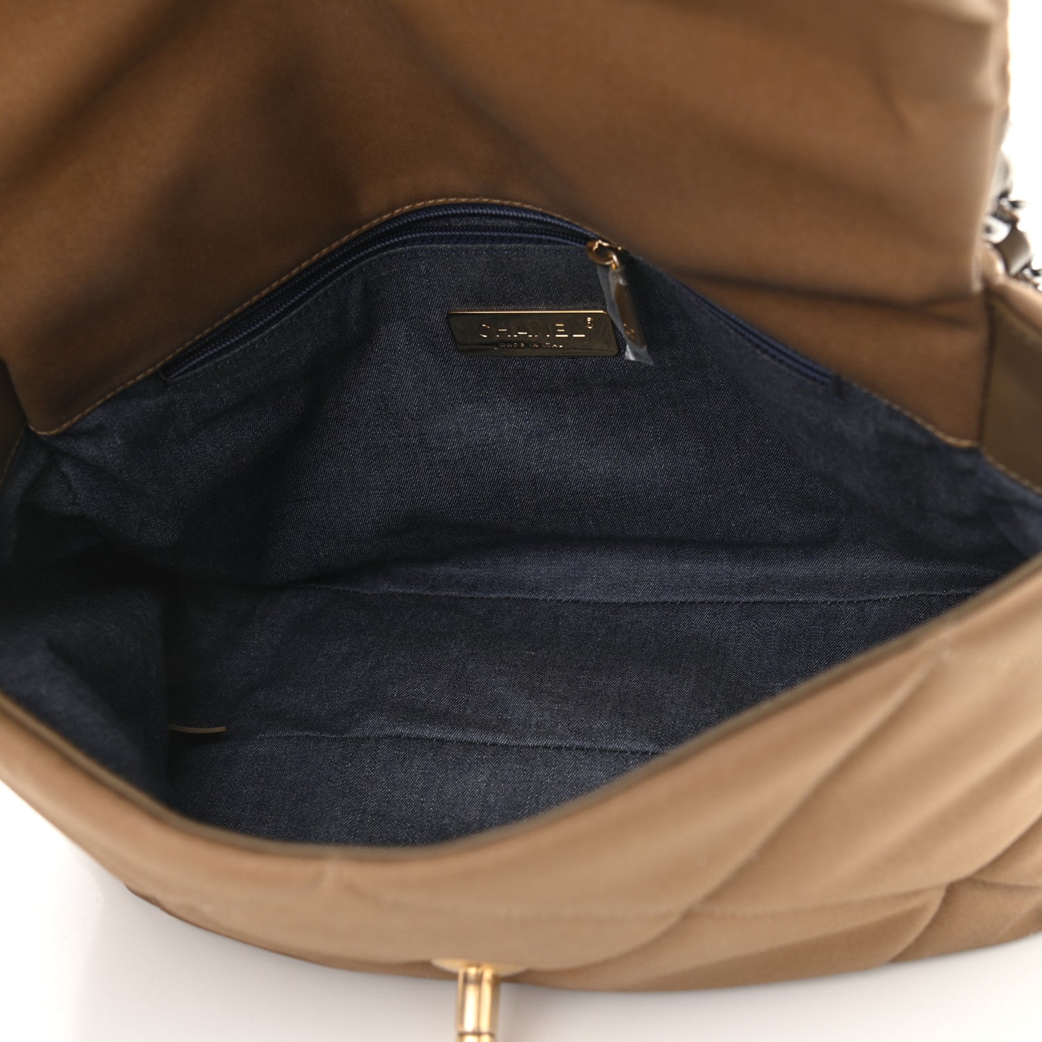 Chanel Canvas Quilted Large Chanel 19 Flap Bronze 5 of 10