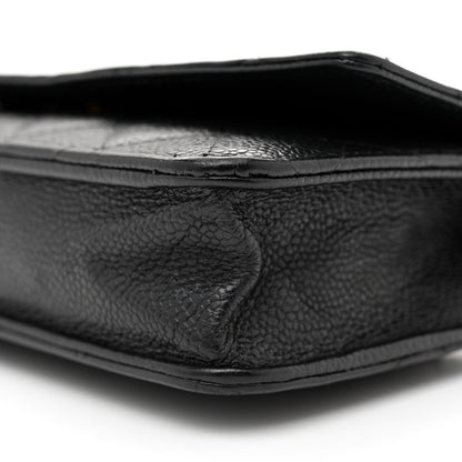 Chanel Caviar Quilted Wallet on Chain WOC Black 10 of 15