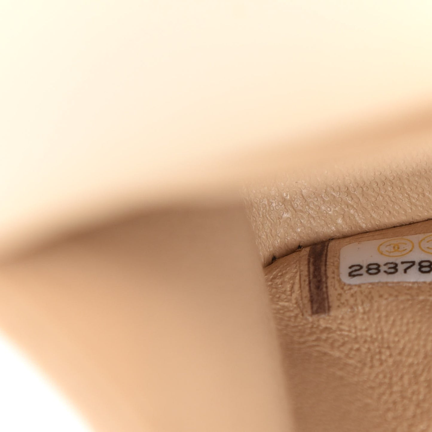 Caviar Quilted Small Double Flap Beige