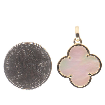 Van Cleef & Arpels 18K Yellow Gold Mother of Pearl Alhambra Charm 2 of 3